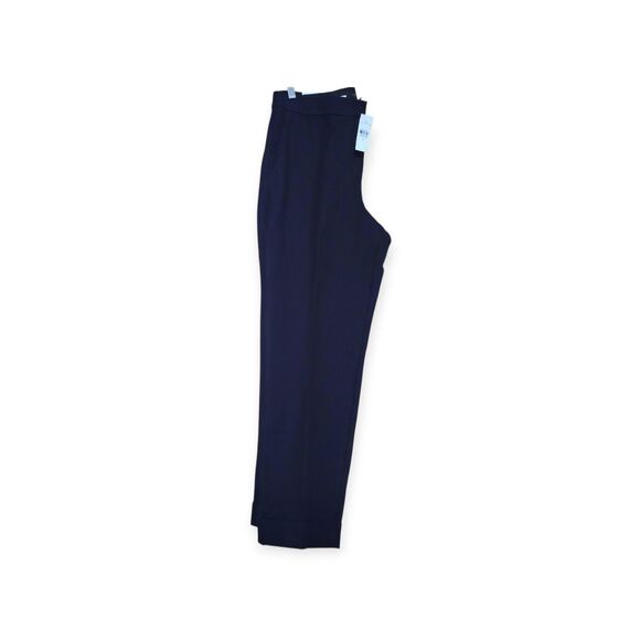 Ann Taylor THE ANKLE High Rise Cuffed Pant Slim Leg Navy Sz. 8 Career Preppy New - Picture 5 of 9